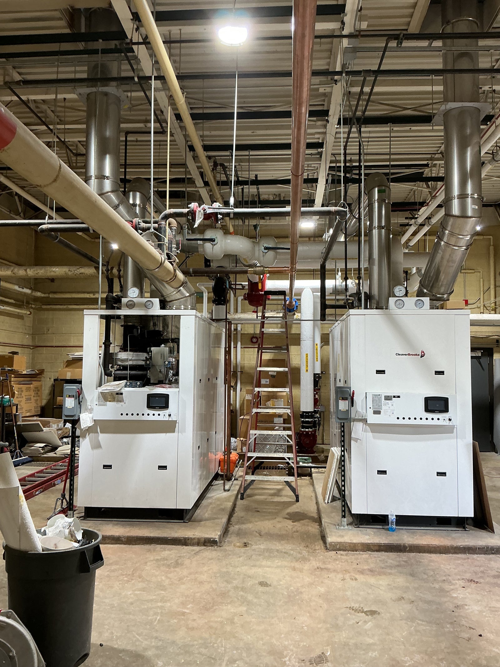 Commercial boiler room installation by Hassig Companies, Macomb County MI